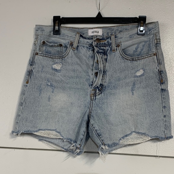 PISTOLA WOMENS HIGH WAIST DENIM JEAN SHORTS 29 - Picture 1 of 5